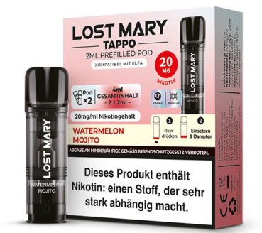 Preview: Lost Mary Tappo Prefilled Pods -Wassermelone Mojito- 20mg (2 St.)