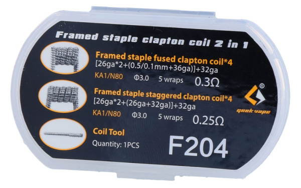 GeekVape N80 Framed Clapton 2 in 1 Coils F204