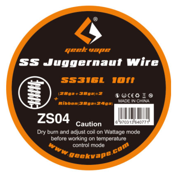 GeekVape SS Juggernaut Wire Wickeldraht ZS04